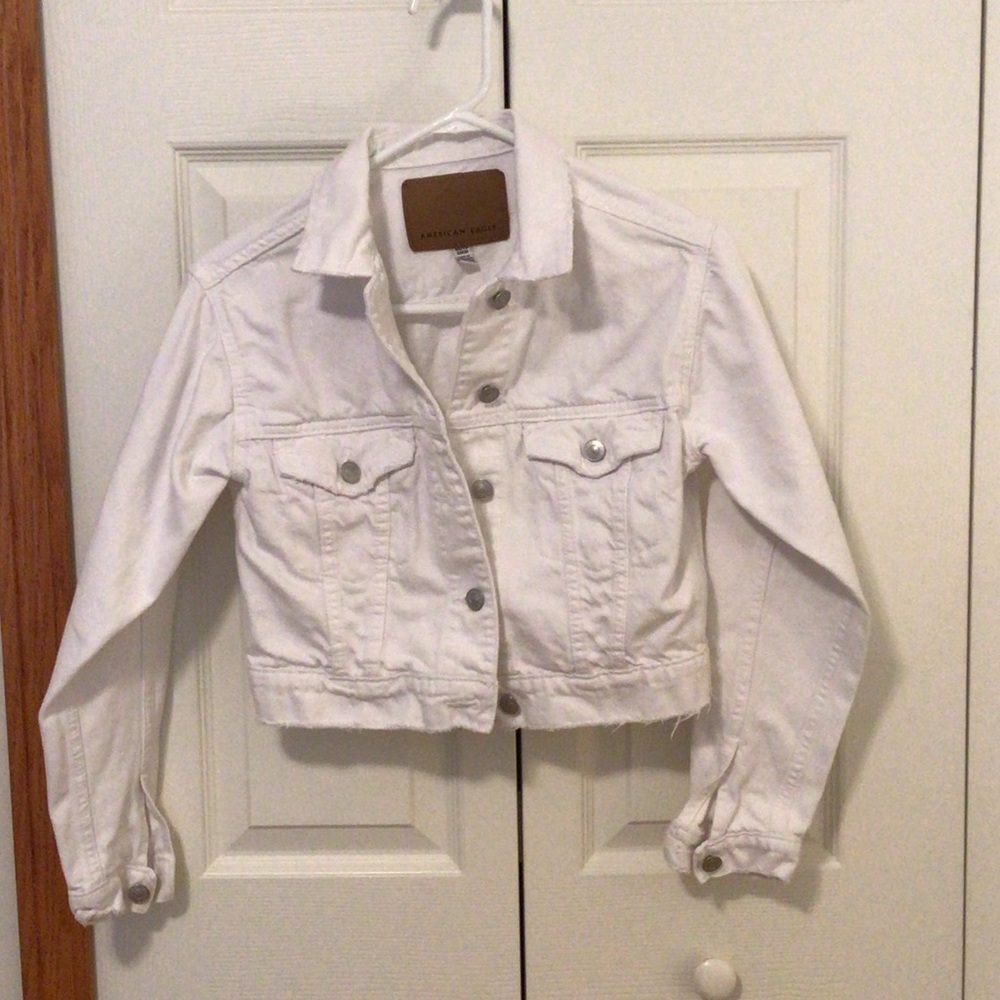 American Eagle Outfitters White Kids Jean Jacket
